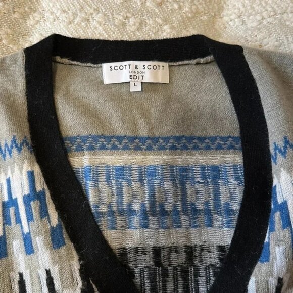 NEW Scott and Scott merino wool cardigan - Picture 2 of 5